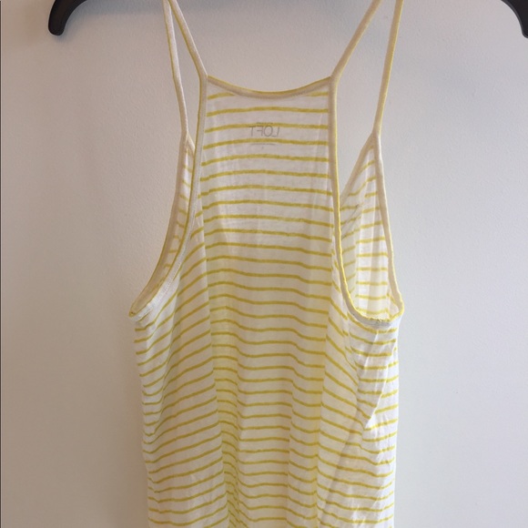 Anne Taylor LOFT tank top. Yellow and white. - Picture 2 of 2